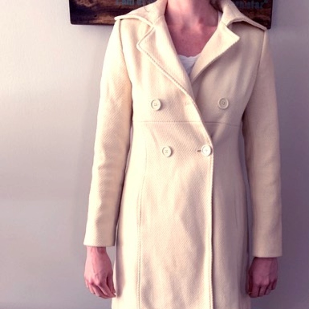 Old Navy Wool Cream Peacoat